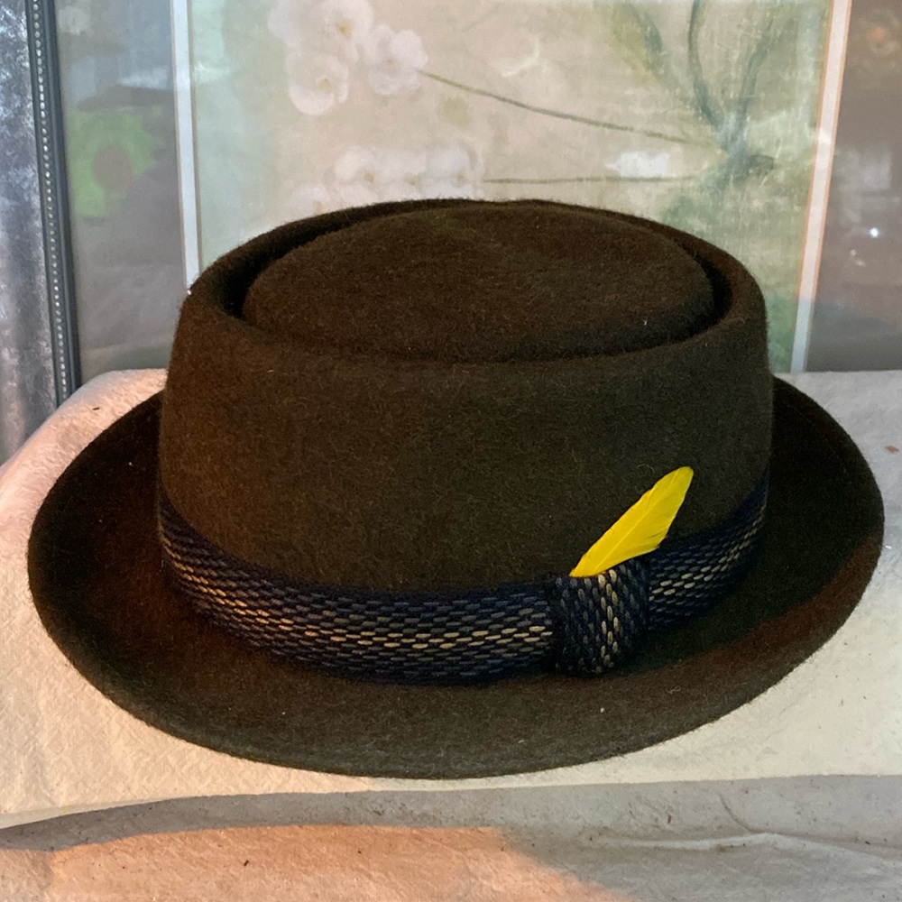 Vintage Dark Green wool Arlin Hat